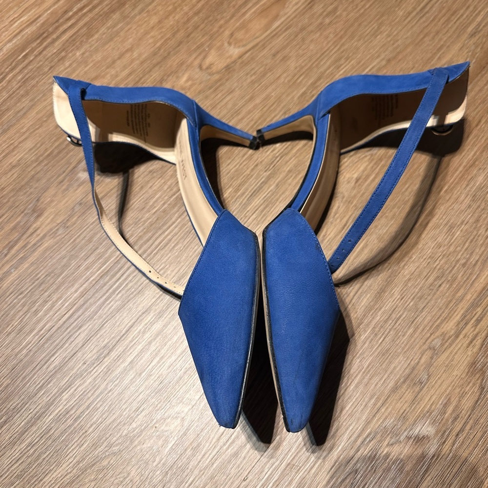 Nine West Blue Pointed Toe Heels - Picture 3 of 5